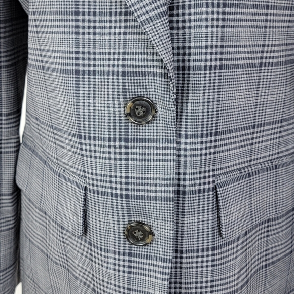 J. Crew Gray Plaid Sommerset Italian Wool Single Breasted Preppy Blazer Sz 6 - Picture 8 of 16